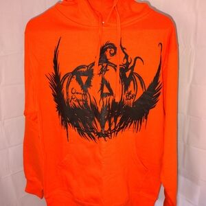 Bold Orange Graphic Men's Hoodie